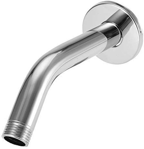 Douchearm con Regolazione - Liscio - Cappuccio per Doccia con Flessibilità - Realizzato in Acciaio Inossidabile - Montaggio alla Parete - Connesso a G 1/2" - Facile da Installare
