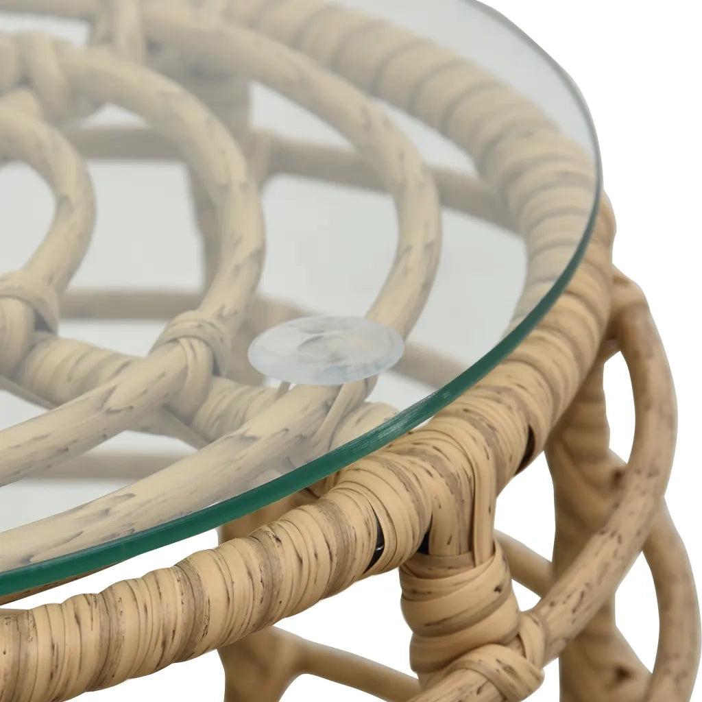 Set da Bistrot 3 pz in Polyrattan Rovere cod mxl 35499
