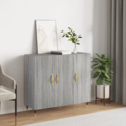 Credenza-Buffet-Armadio da cucina Grigio Sonoma 90x34x80 cm in Legno Multistrato 166035