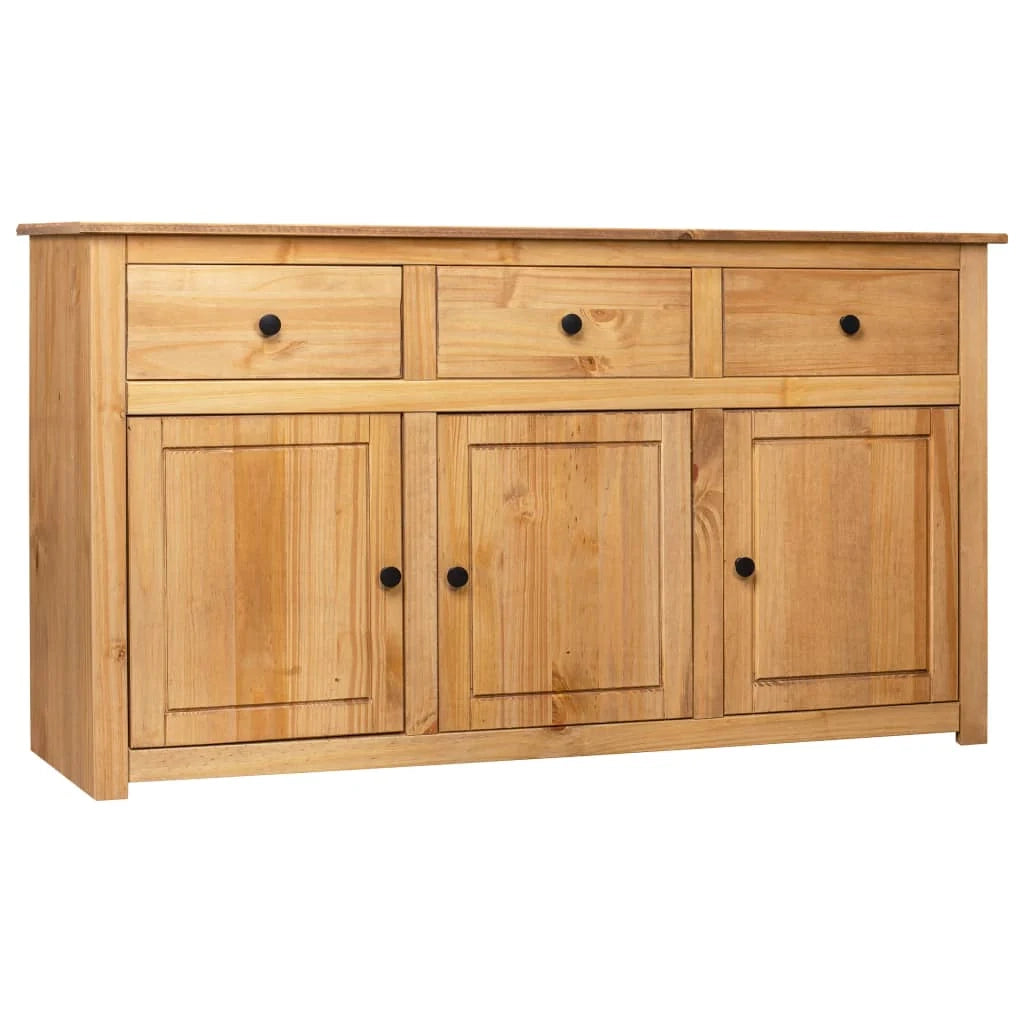 Buffet credenza cassettiera armadio mobile contenitore organizer per cucina soggiorno salotto 135 x 40 x 80 cm Pino massiccio assortimento marrone Panama 02_0029547