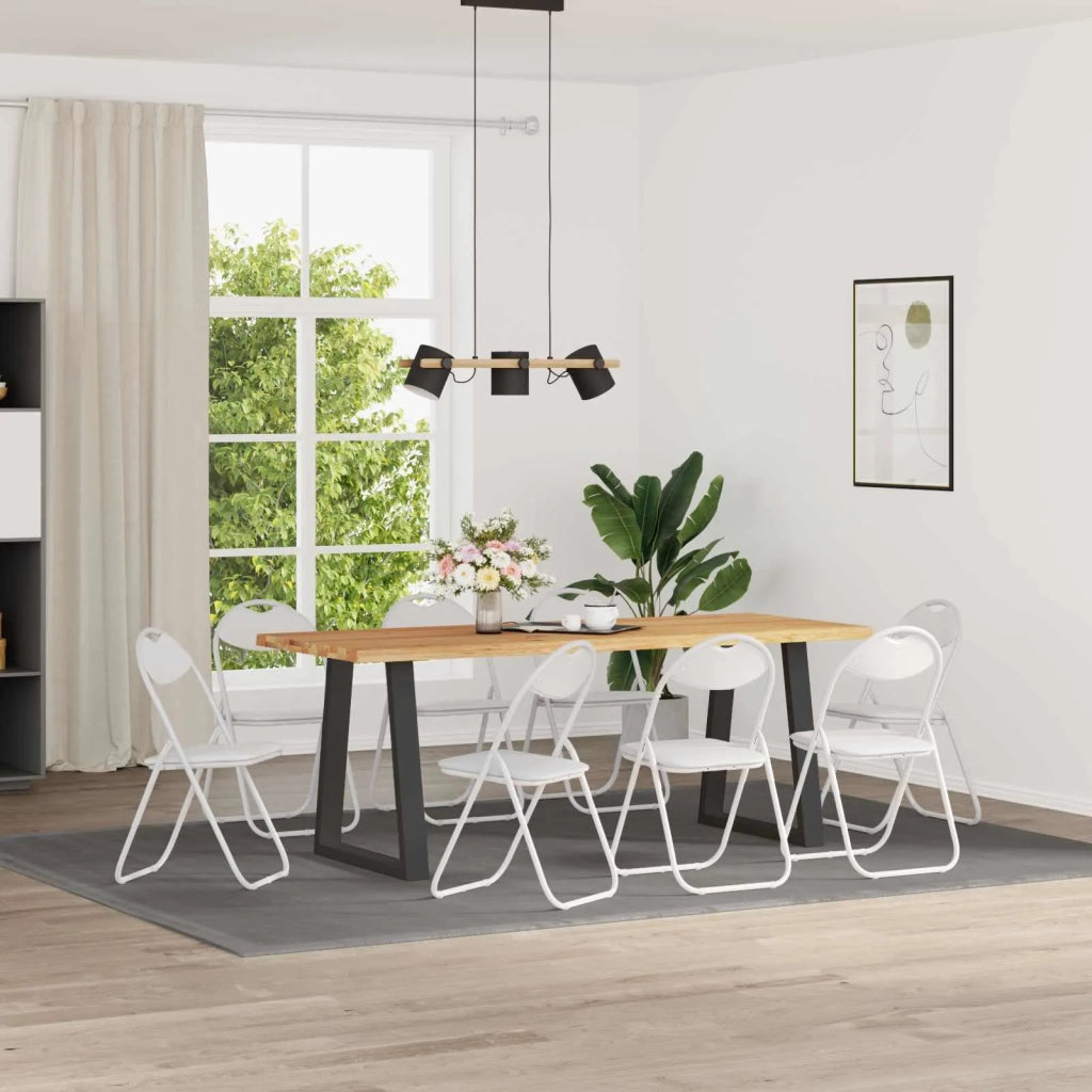 Sedia pieghevole 8 pcs Bianco 48 x 43,5 x 81 cm Pelle Sintetica 42029064