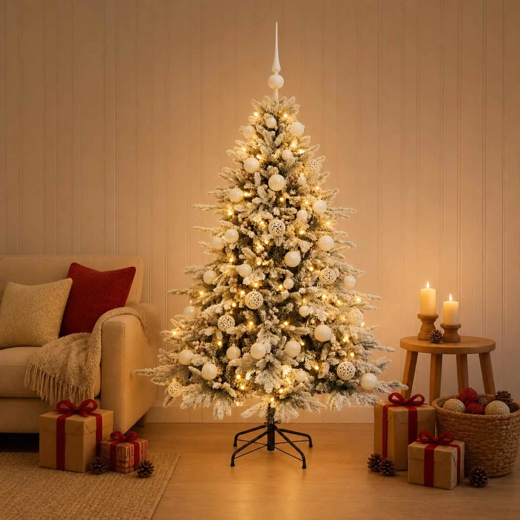 Albero di Natale artificiale con palline 150 cm 150 LED 3466064