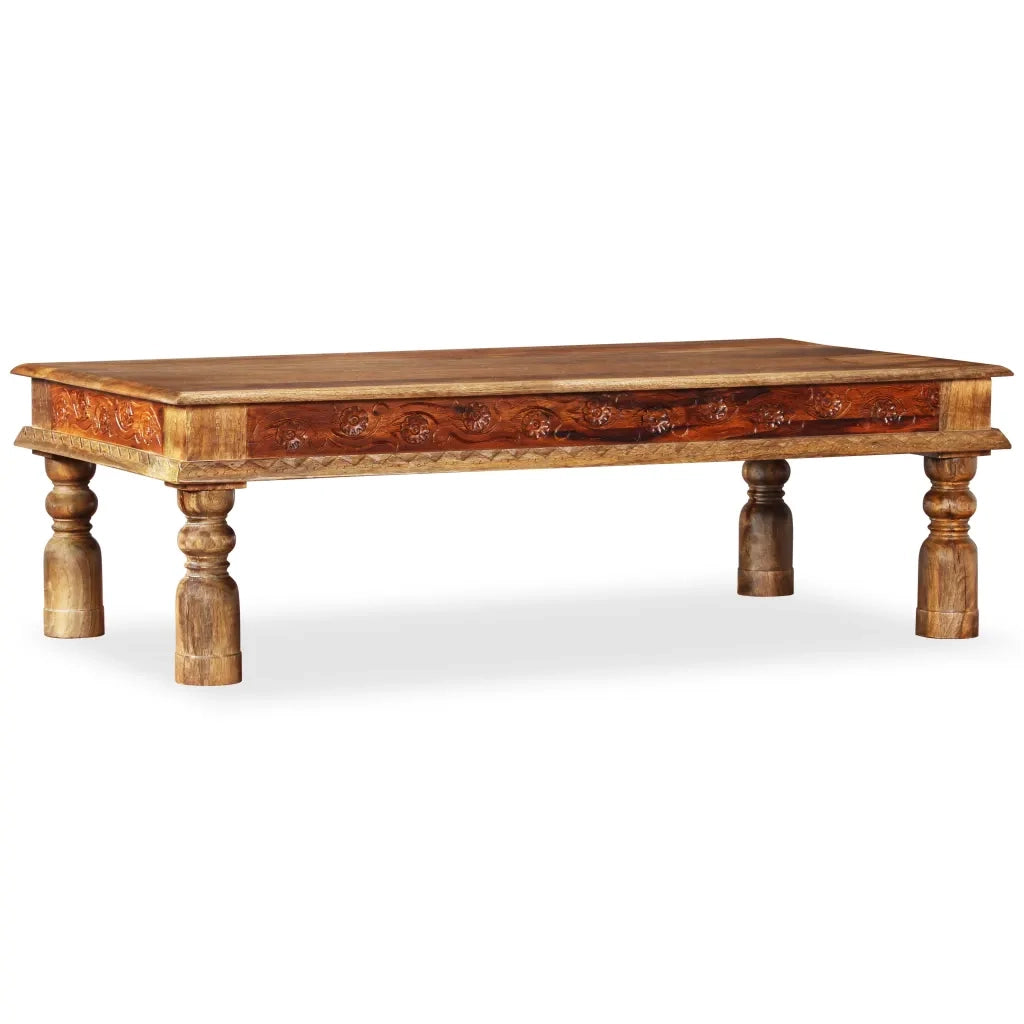 Tavolino da Salotto-Tavolino da soggiorno-Tavolo in Massello di Acacia e Mango 110x60x38cm