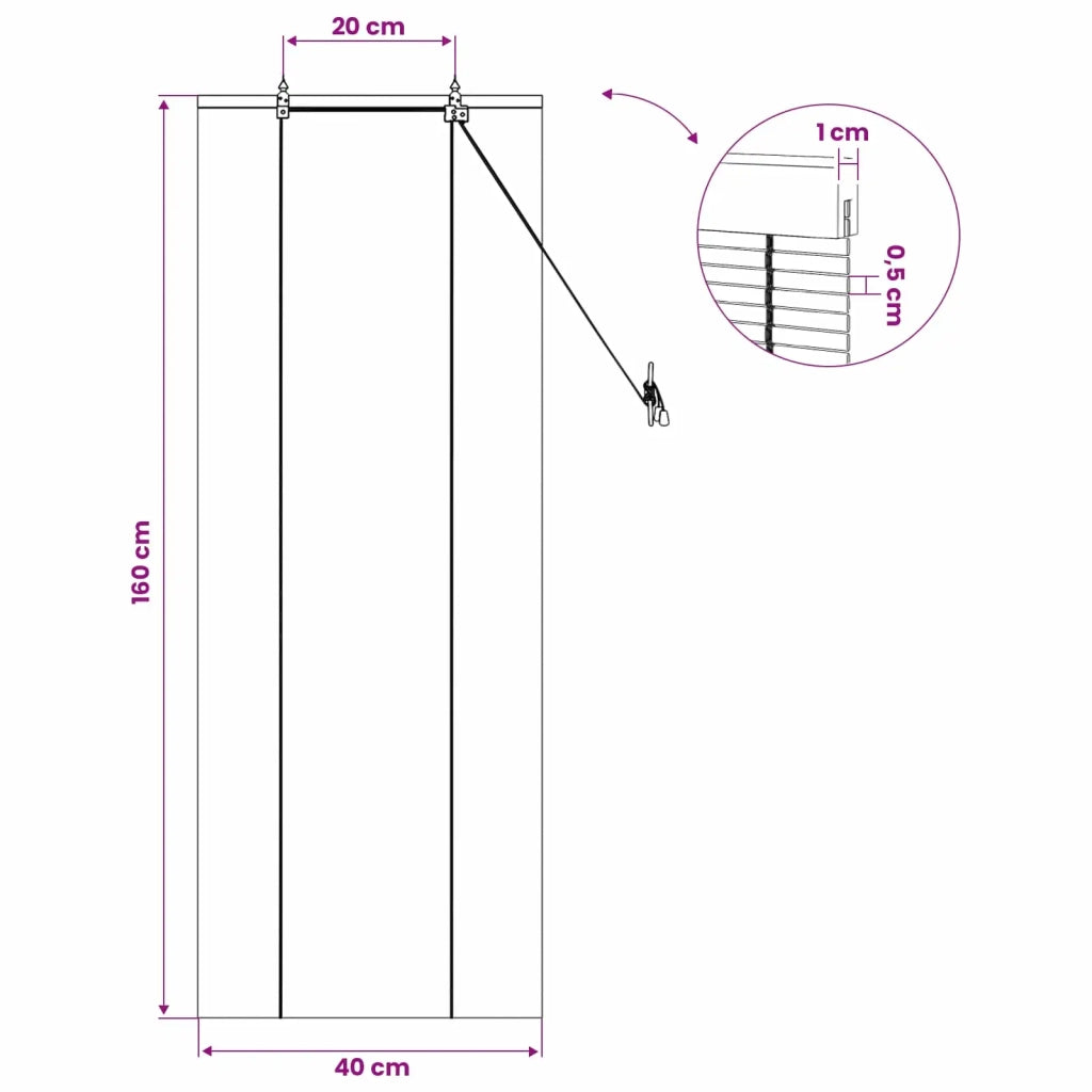 Tenda a rullo Naturale 40 x 160 cm Bambù 42039748