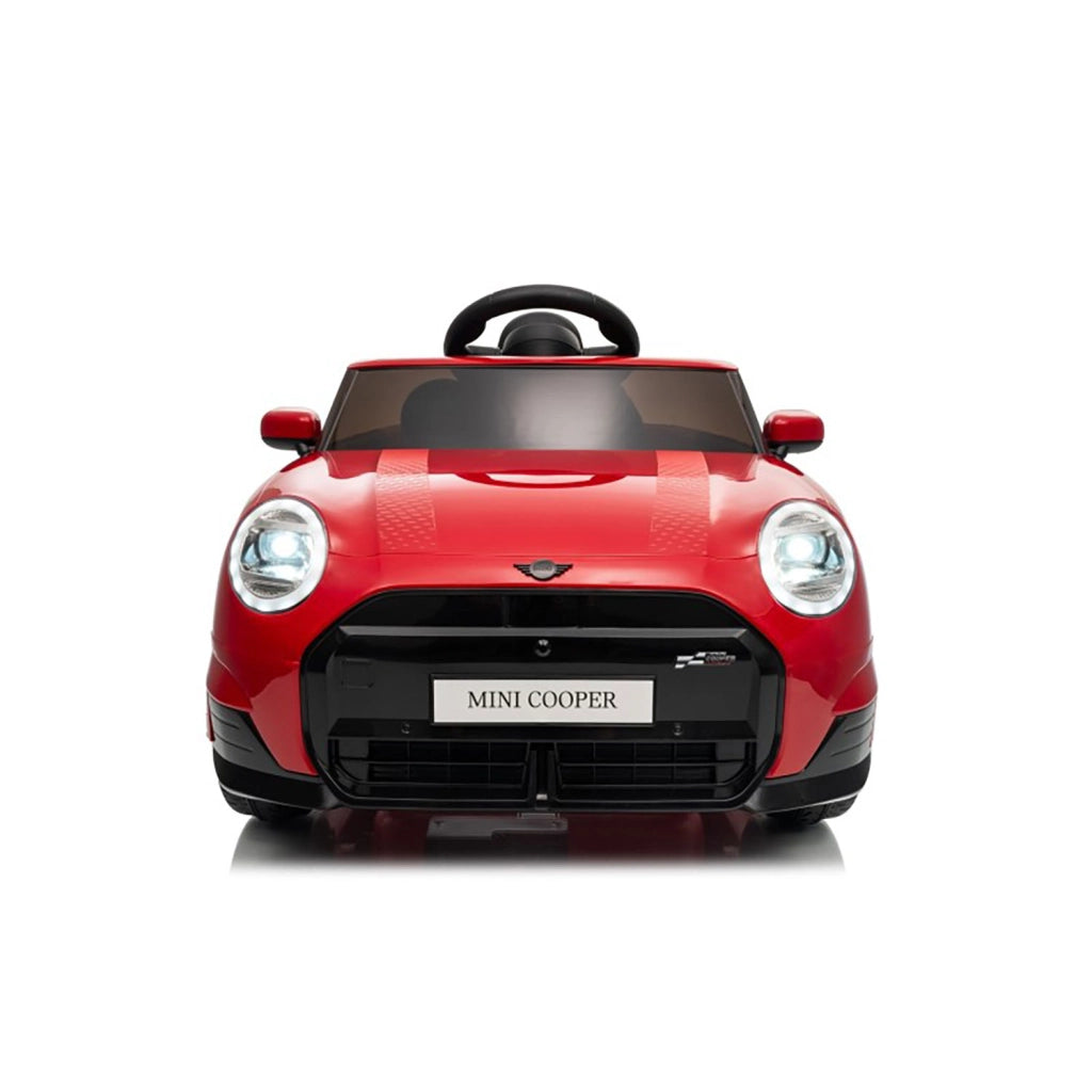 Macchina Elettrica per Bambini Licenza Ufficiale Mini Cooper S Cabrio 12V Sedili in Pelle e Telecomando Rosso