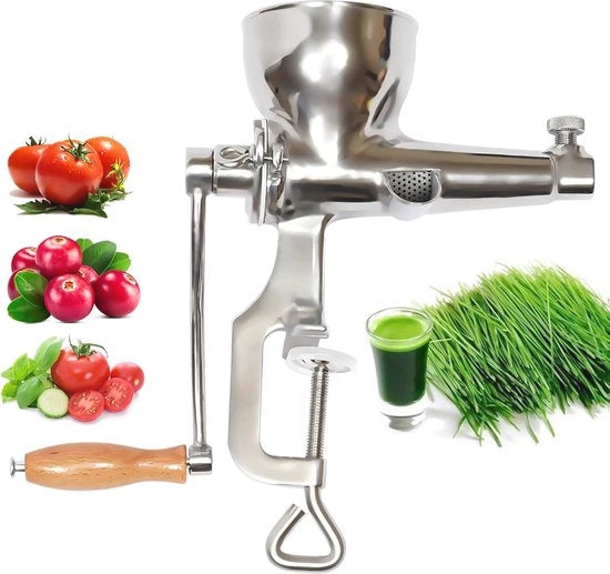 Fruitpressa Manuale in Acciaio Inossidabile per Taraggi e Verdure - Facile da Pulire e Portatile