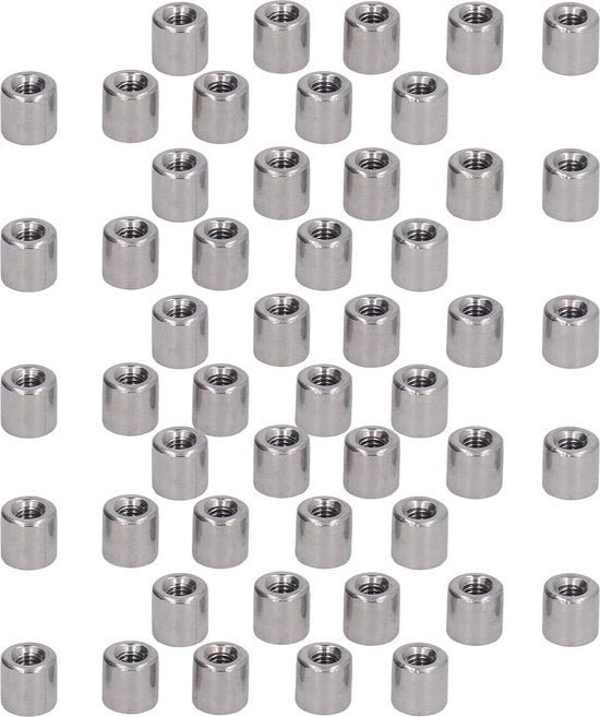 50 pezzi di connettori a stella rotonda M4 304 RVS a cappello a stella per connessione di studding in alluminio.