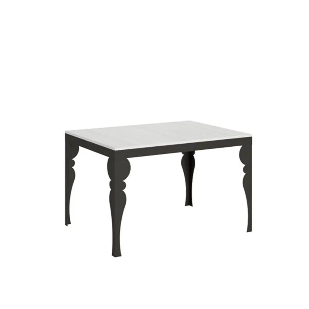 Tavolo allungabile 120/224x90 cm Paxon Evolution colore bianco frassino telaio e gambe antracite