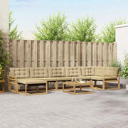Set di divani da esterno 8 pcs Bianco e Beige 79 x 79 x 37 cm 3388927