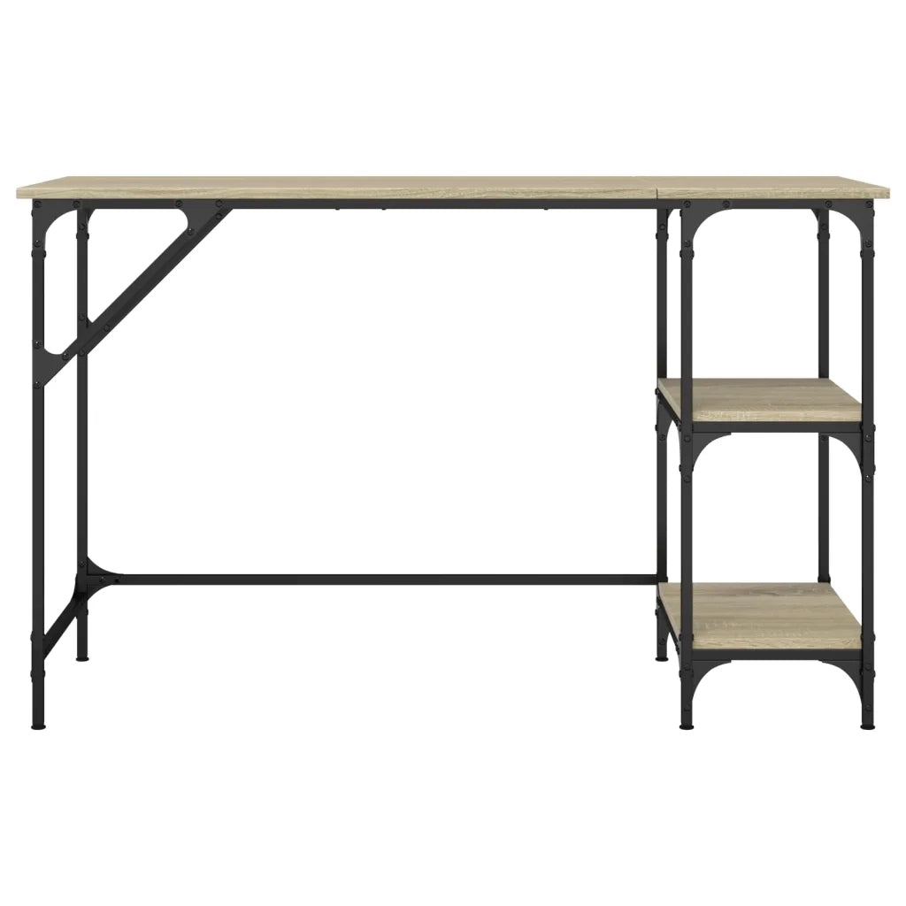Scrivania Rovere Sonoma 120x50x75cm Metallo e Legno Multistrato 845322