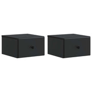 Mobiletto da notte a muro 2 pcs Nero 34,5 x 33 x 20 cm 899108