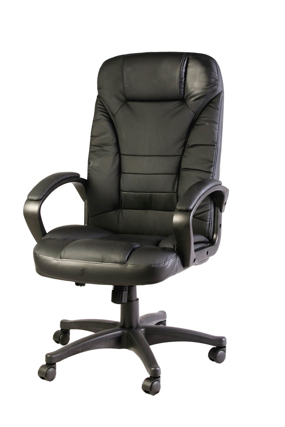 Poltrona Presidenziale da Ufficio Nera in Poliuretano Tosini Hc 5842