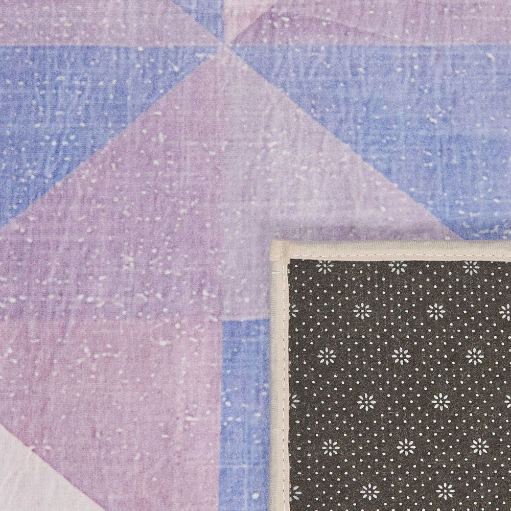 Tappeto tappetino Pastello Blu Grigio 160 x 230 cm Motivo Triangolo Tappeto Moderno Contemporaneo