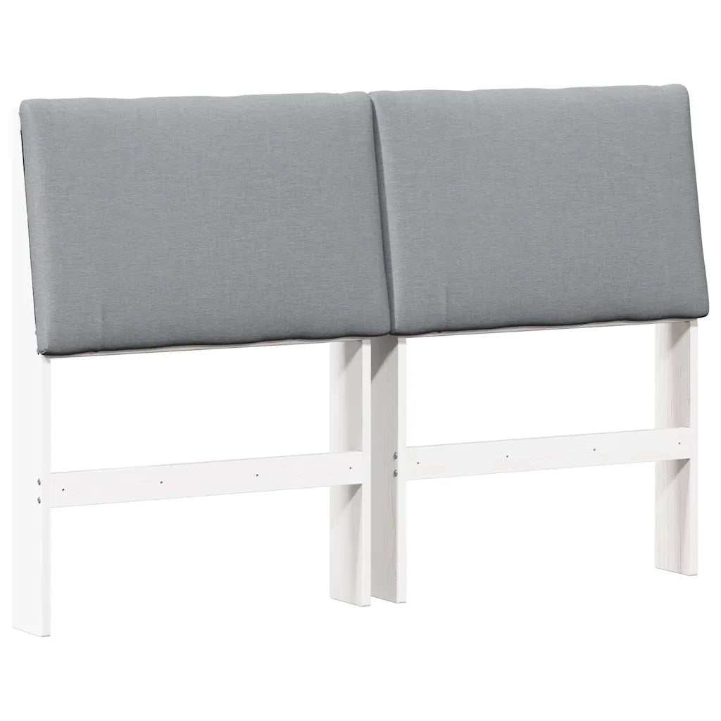Testiera imbottita Grigio chiaro 160 cm Pino massello