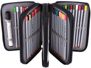 Organizzatore di Pennelli con Grande Capacità - Penna con Tessuto Multistrato - Custodia in Pelle PU - Leggera - Portatile - Duratura e Resistenza ai Contaminanti