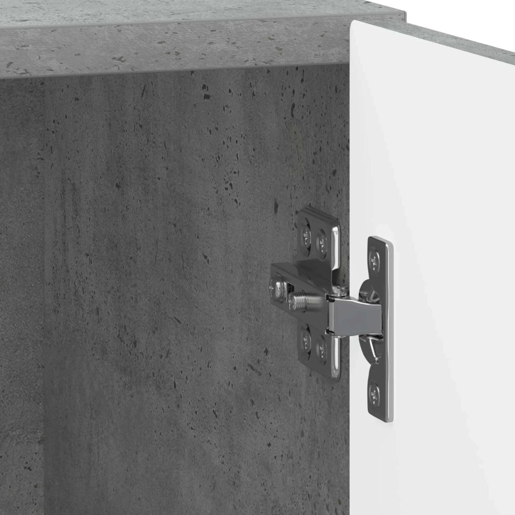 Armadio da Notte 2 pcs Grigio Cemento 43 x 34,5 x 50 cm