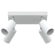 Faretto da soffitto moderno con illuminazione direzionale 26 x 26 x 16 cm metallo bianco 02_0058309