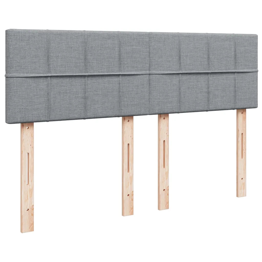 Giroletto a Molle con Materasso Grigio Chiaro 140x190cm Tessuto