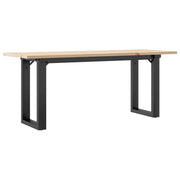 Tavolino salotto | Tavolino da caff¨¨ | Tavolino da Soggiorno Telaio a O 110x40x45cm Legno Pino e Acciaio