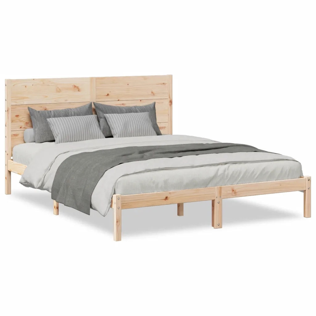 Letto matrimoniale | Letto per adulti | Giroletto Extra Lungo senza Materasso 160x210 cm Legno Massello