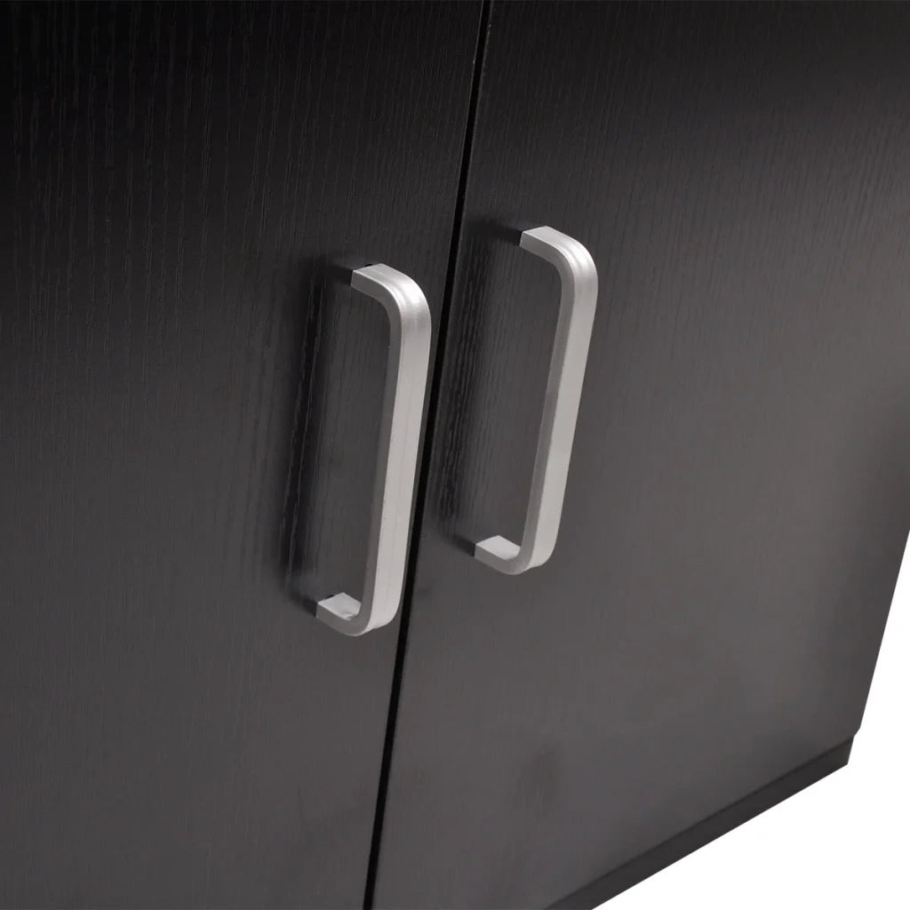 Mobili da Bagno con Lavabo Set 9 pz Nero 272229
