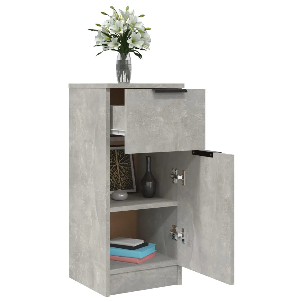 Credenza Grigio Cemento 30x30x70 cm in Legno Multistrato 811123