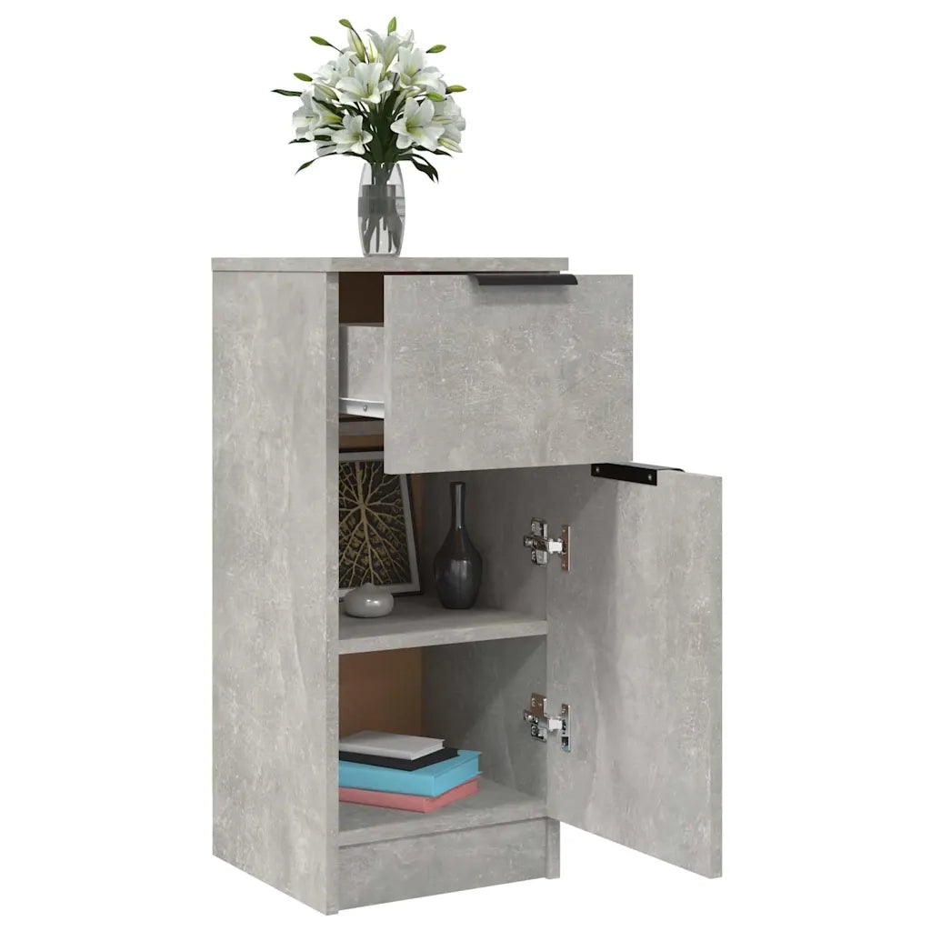 Credenza Grigio Cemento 30x30x70 cm in Legno Multistrato 811123
