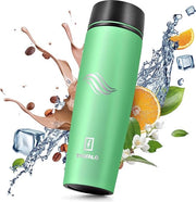 Tazza termica 460ml verde menta in acciaio inossidabile, verniciatura a polvere, tazza da caffè