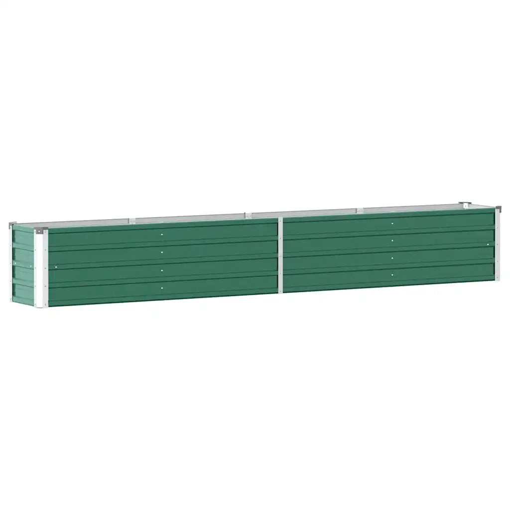 Letto Rialzato in Acciaio Zincato 320x40x45 cm Verde 47053