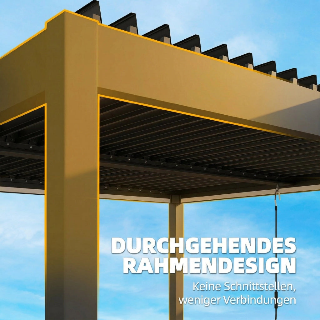 Pergola 3x3 m con LED e lamelle regolabili ¨C Minimal ¨C alluminio
