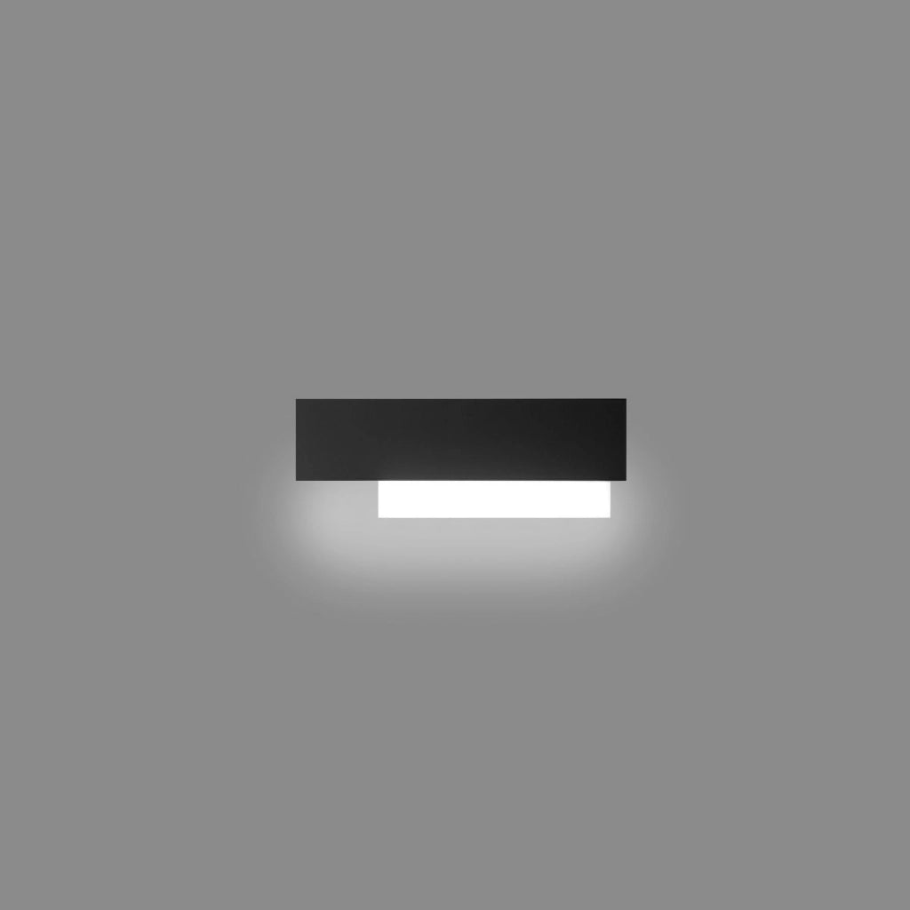 Lampada a Parete DOHA A/P 12W LED 1016lm 3000K Nero - Applique da Interno in Alluminio e Metacrilato Bisatinato - Gealuce