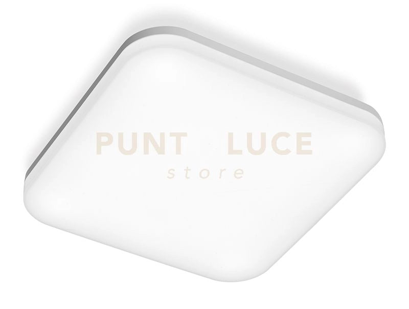 GES833- PLAFONIERA QUADRATA BIANCA A LED 4000K 2700LM 30W IP66 33CM