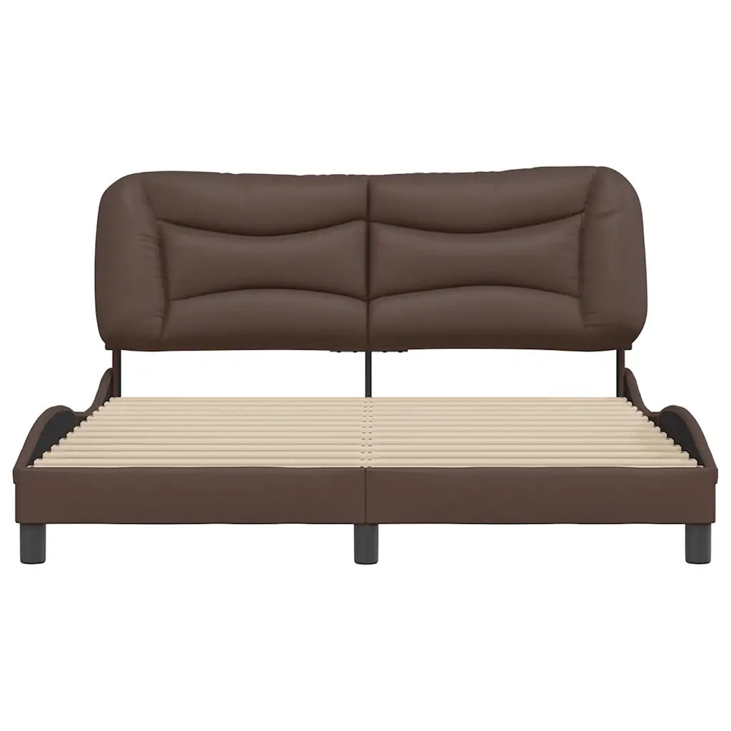 Giroletto senza Materasso Hvar Marrone 160x200 cm in Similpelle 3208011