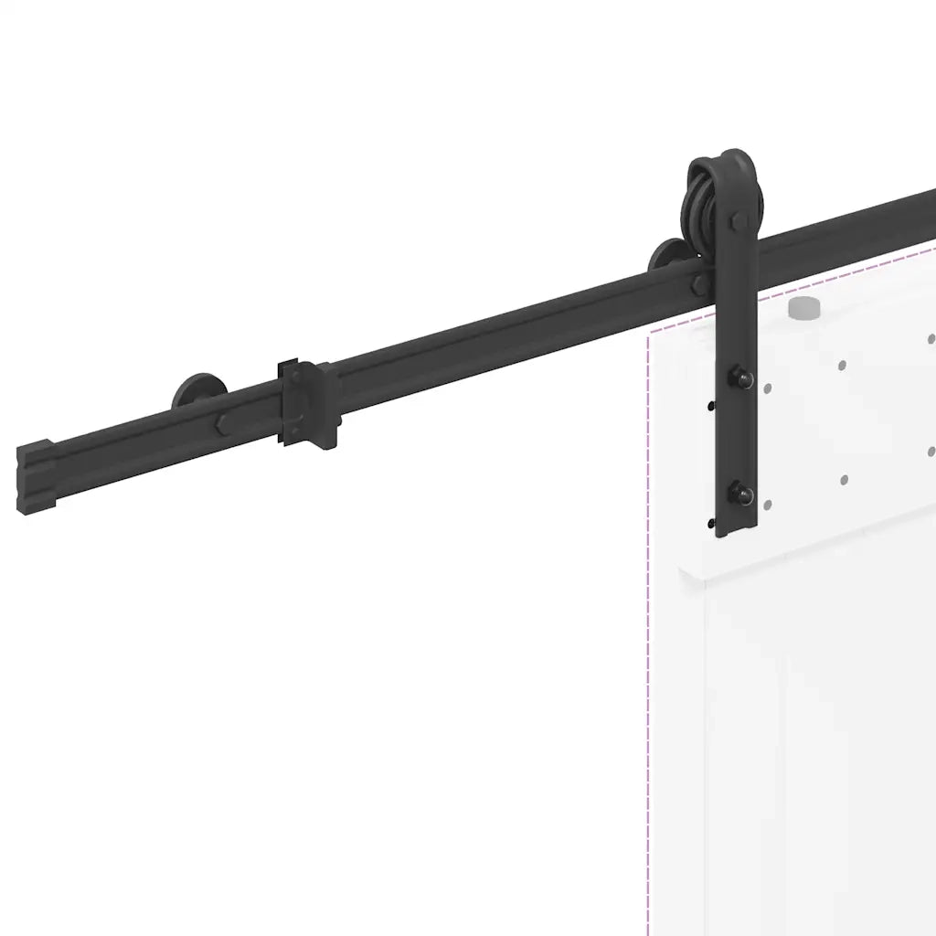 Kit di Binari per Porte Scorrevoli 183 cm Acciaio Nero CFW4996773