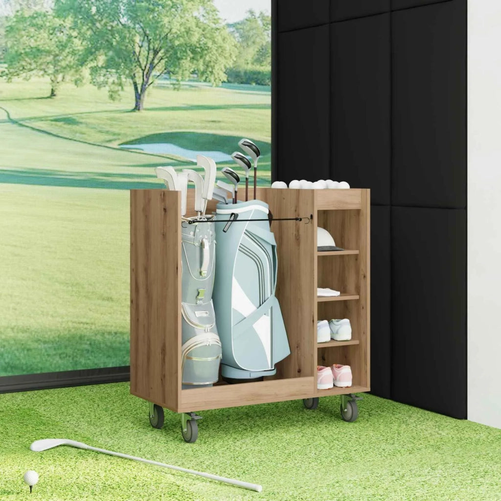 Armadio per Golf con ruota Rovere artigianale 90 x 45 x 98 cm CFW3518591