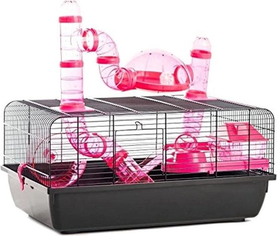 Gabbia per hamster Landmark accessori per piccoli animali 58 x 38 x 29 cm rosa