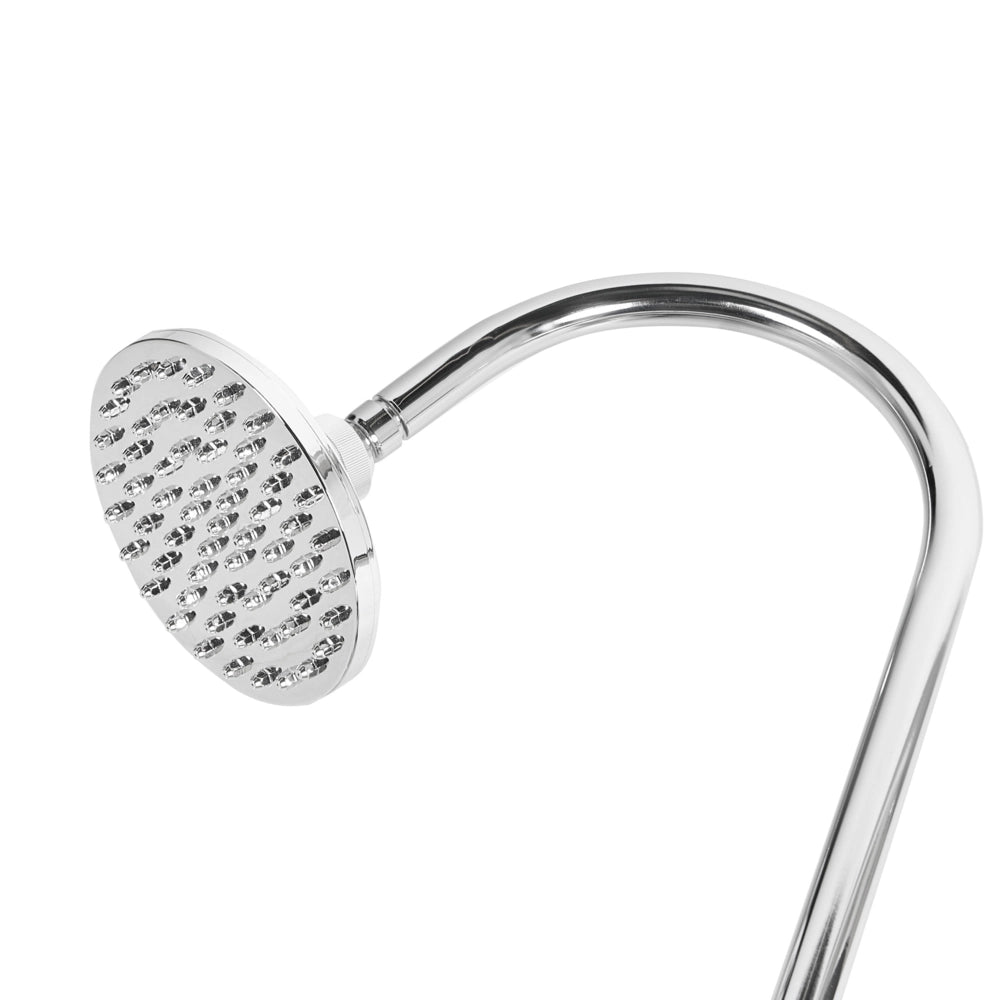 Doccia da esterno con set miscelatore in PVC nero con funzione pioggia alimentato ad energia solare Giardino moderno