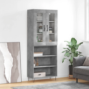 Credenza Grigio Cemento 69,5x34x180 cm in Legno Multistrato 3198757