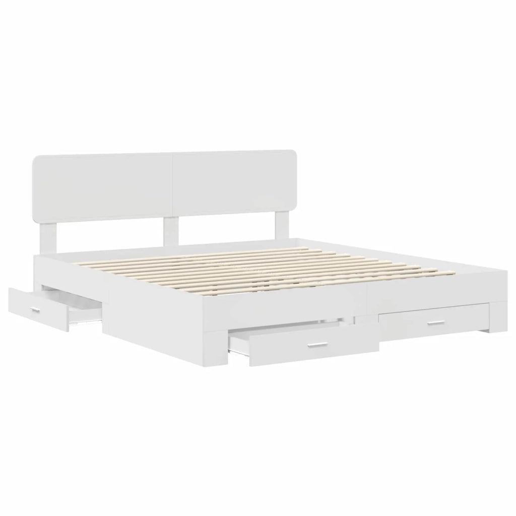 Struttura del letto Bianco 180 x 200 cm Legno multistrato 3412339