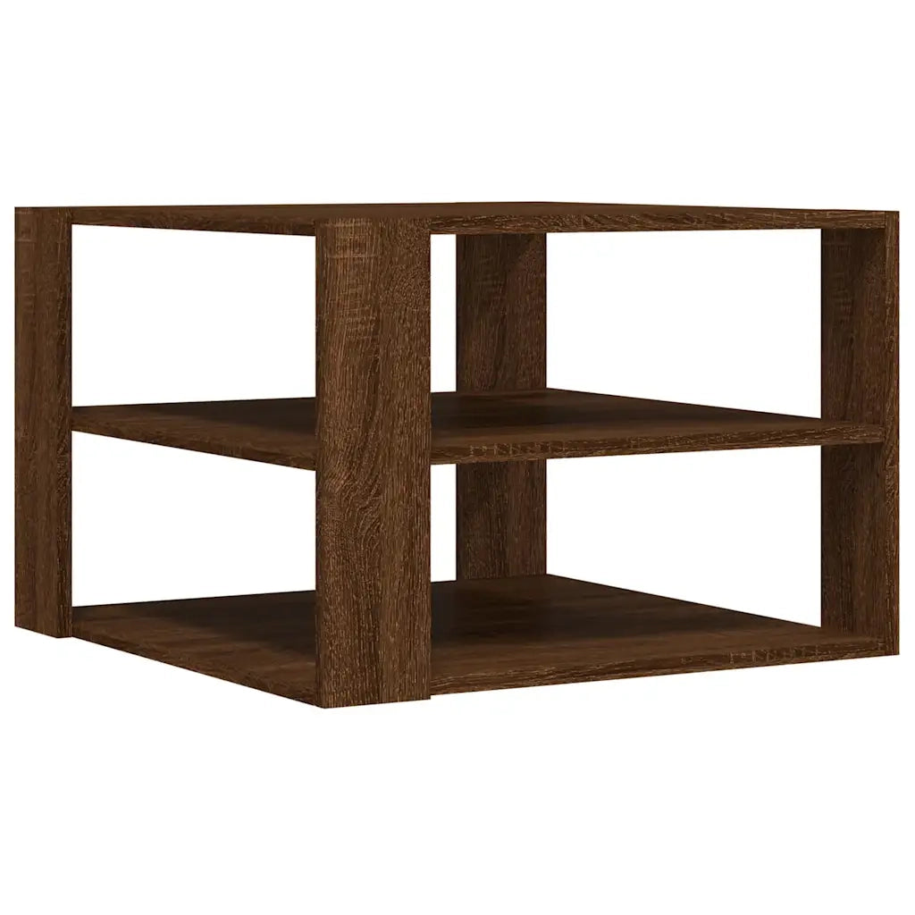 Tavolino Salotto Rovere Marrone 58x58x40 Legno Multistrato 834256