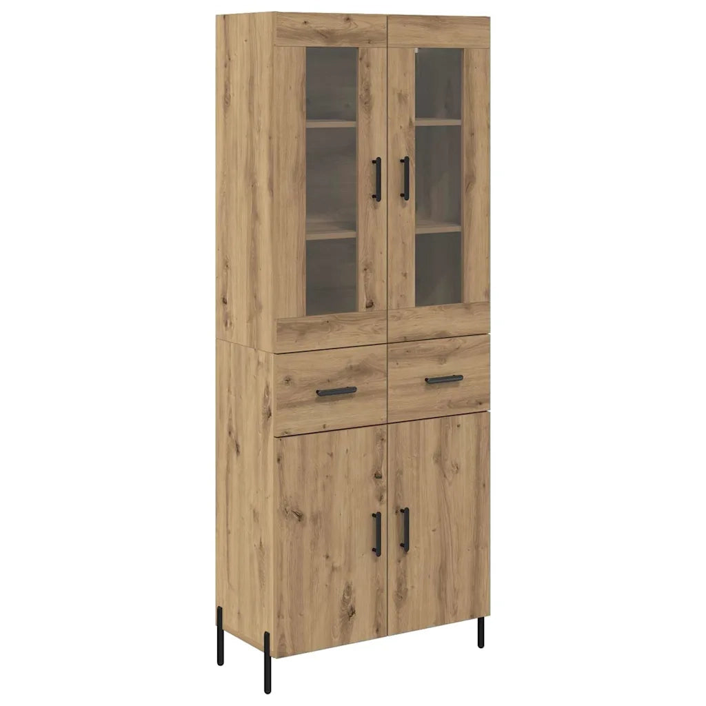 Credenza | Madia | Buffet da pranzo | Armadio da pranzo con cassetto Rovere artigianale 69,5 x 34 x 180 cm