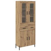 Credenza | Madia | Buffet da pranzo | Armadio da pranzo con cassetto Rovere artigianale 69,5 x 34 x 180 cm