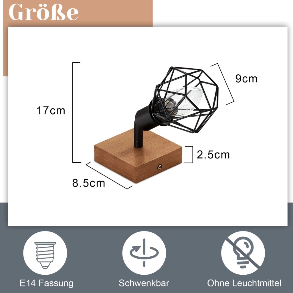 ZMH Faretto da soffitto neri metallo orientabili 350° max 40W LED per corridoio soggiorno camera letto cucina