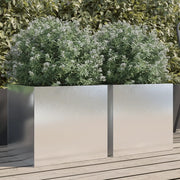 Fioriere 2 pz Argento 42x40x39 cm in Acciaio Inox 841556