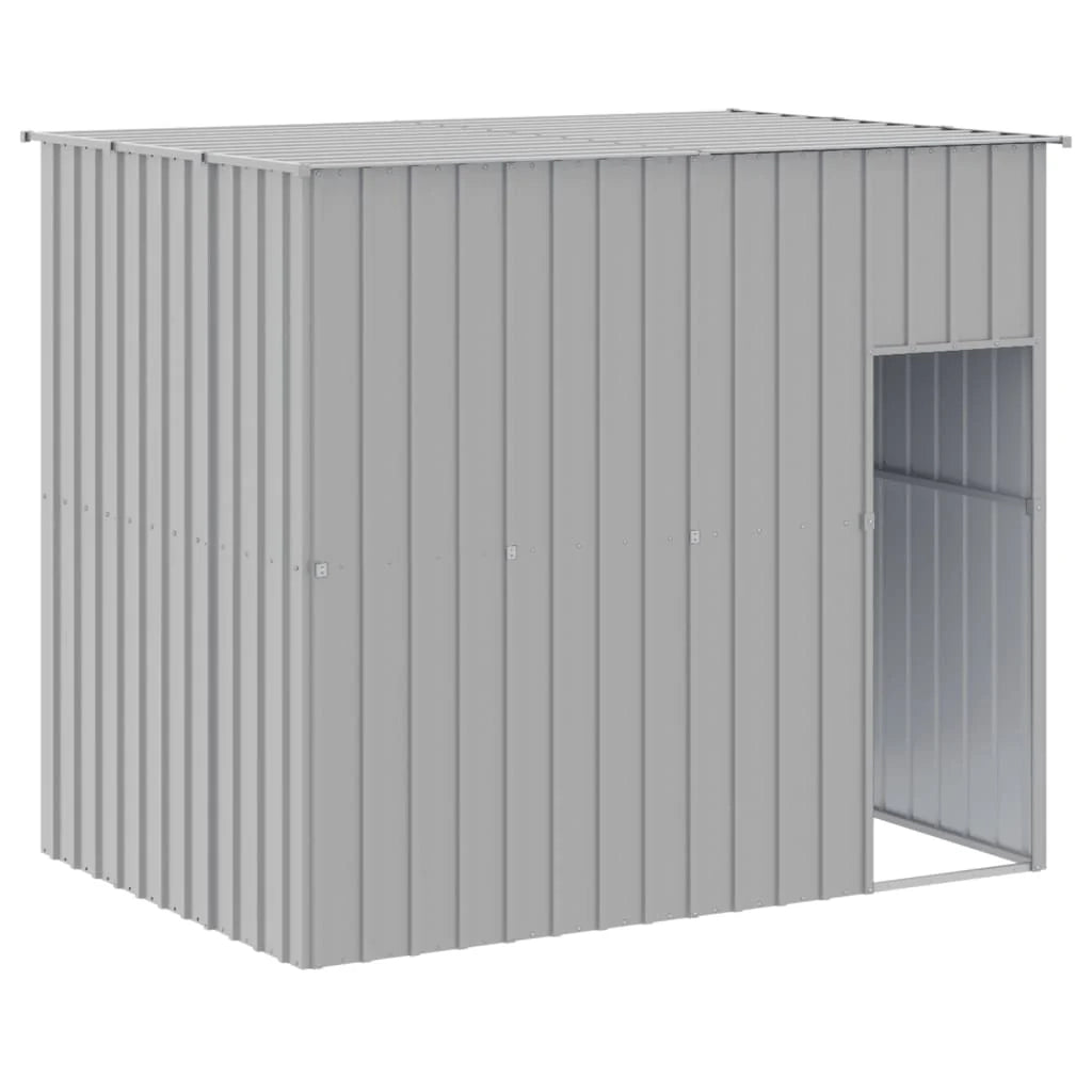 Cuccia per cani con recinto chiaro 214 x 661 x 181 cm grigio 02_0043509