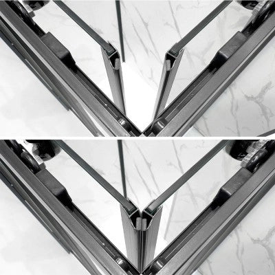 Kit guarnizioni magnetiche nero opaco 200 cm per box doccia 5-6 mm