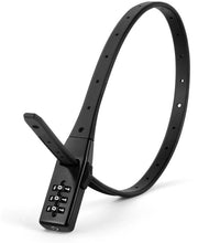 Blocco e Catena Multiuso, Combi Zip Blocco, 3 Ruote Blocco Codificabile, adatto per Bicicletta/Cappello/Baby Carriera Blocco, Nero