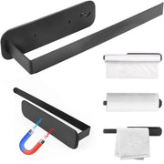 Sostegno magnetico per cucina in acciaio inossidabile - Nessuna perforazione richiesta - Sostegno per parete - Adesione forte - Adatto per diverse misure - Sostegno per asciugamani in carta