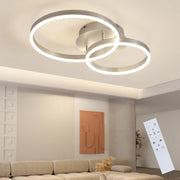 ZMH Lampada da soffitto plafoniera LED moderna 59 cm dimmerabile telecomando oro 46W