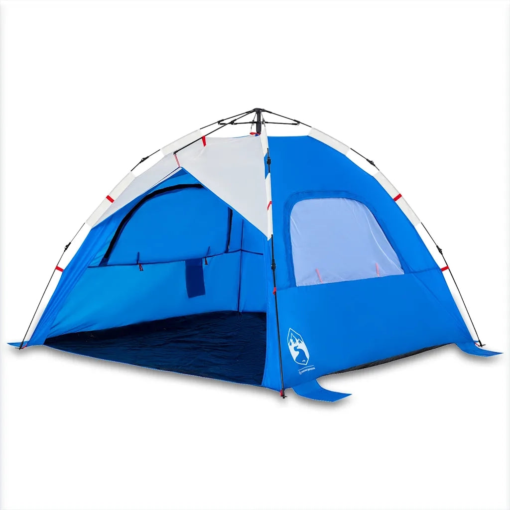 Tenda da Spiaggia 3Persone Azzurro Rilascio Rapido Impermeabile 4005314